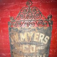 J. W. Myers and Co. Metal Grocery Store Sign Circa 19th c. 4.jpg