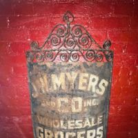 J. W. Myers and Co. Metal Grocery Store Sign Circa 19th c. 1.jpg