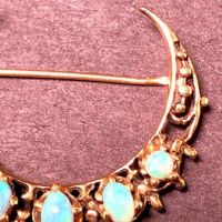 14k Gold Cresent Moon Pin with Opals  4.jpg