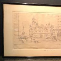 Anton Schutz Original Drawing and Etching Financial Center of Baltimore 1930 2.jpg