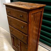 Folk Art Hand Made Miniture Chest 3 Drawers and Cabinet 5.jpg