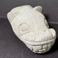 Pre Columbian Jaguar Head From Metate Volcanic Stone 2.jpg