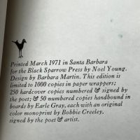 Robert Creeley St Martin's 1971 1st Ed Limted Black Sparrow Press 10.jpg