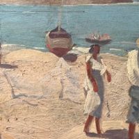 Tomas Golding 1937 Painting Pearl Fishers Of The Island of Margarita 7.jpg