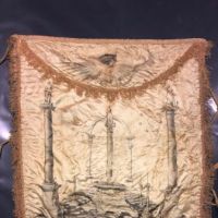 Antique Master Mason Masonic Silk Apron Circa 1810s 15.jpg