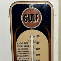 Gulf No Nox Gasolione Painted Tin Thermometer 1.jpg