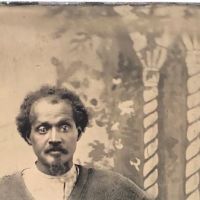 Tin Type of Poor African American Man with Painted Backdrop 9.jpg