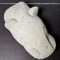 Pre Columbian Jaguar Head From Metate Volcanic Stone 8.jpg