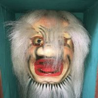 Oni Mask with Real  White Hair for a Theatre or Parade 1.jpg