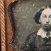 Ninth Plate Daguerrotype Case Image of A Woman with Black Cameo Necklace Circa 1850s 7.jpg