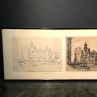 Anton Schutz Original Drawing and Etching Financial Center of Baltimore 1930 1.jpg