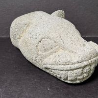 Pre Columbian Jaguar Head From Metate Volcanic Stone 12.jpg