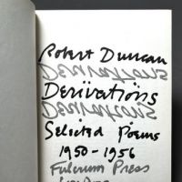 Robert Duncan Derivations 1968 Published by Fulcrum Press Hardback with Dust Jacket 6.jpg