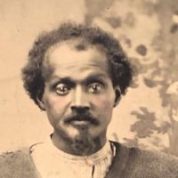 Tin Type of Poor African American Man with Painted Backdrop 5.jpg