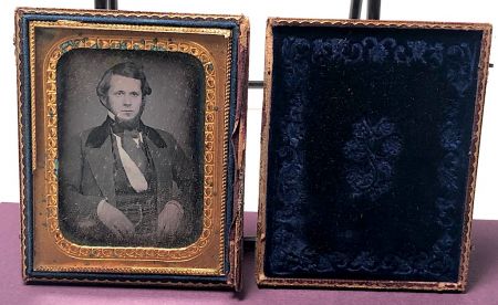 Quarter Plate Daguerrotype of Wealthy and Well Dressed Stylish Man Full Image of Sitter Circa 1850s 16.jpg