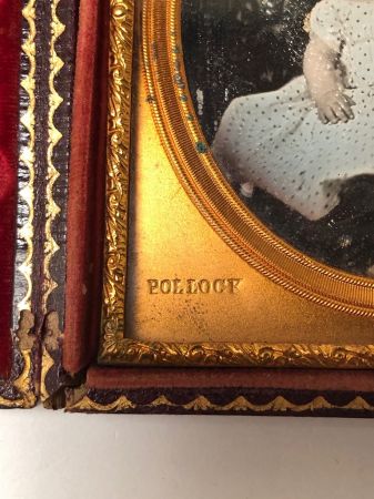 Sixth Plate Daguerreotype of Baby Very Early Baltimore Photographer Signed Pollock  2.jpg
