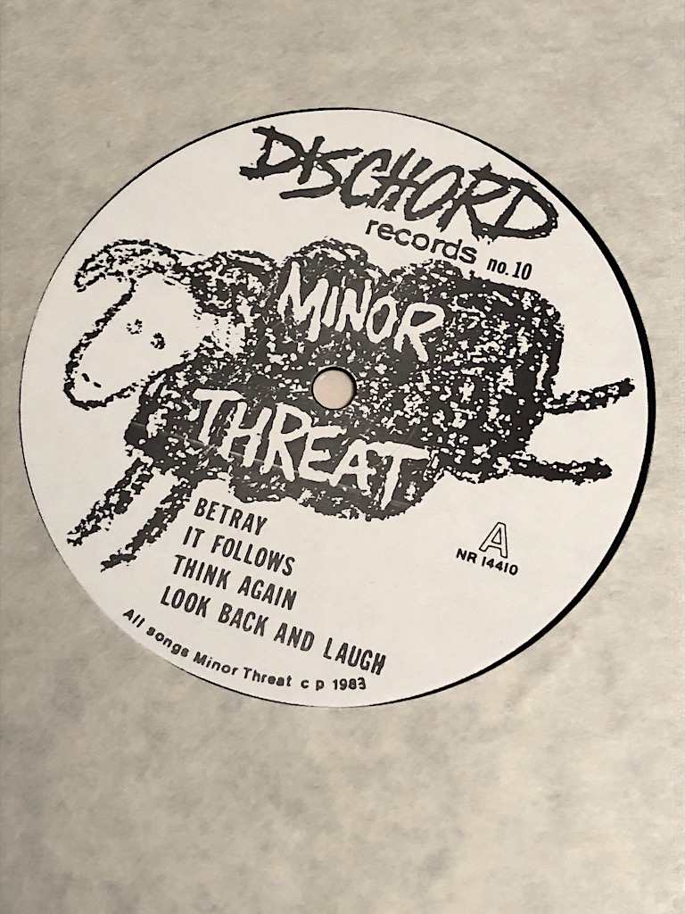 Minor Threat Out Of Step On Dischord Records No 10 45 Rpm Black Back Cover 1st Pressing From The Collection Of Naomi Petersen Sst Photographer And Employee Sturgis Antiques