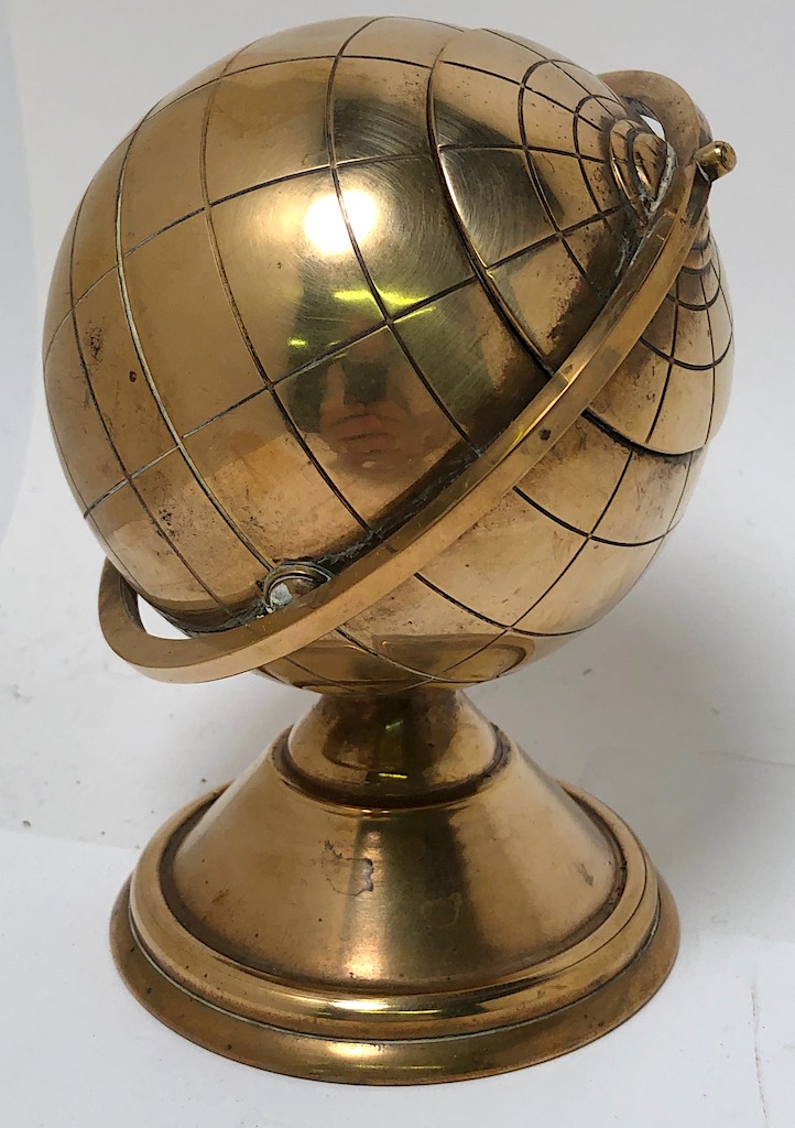 Circa 1950s Mid Century Design Brass Globe Cigarette Holder: Sturgis ...