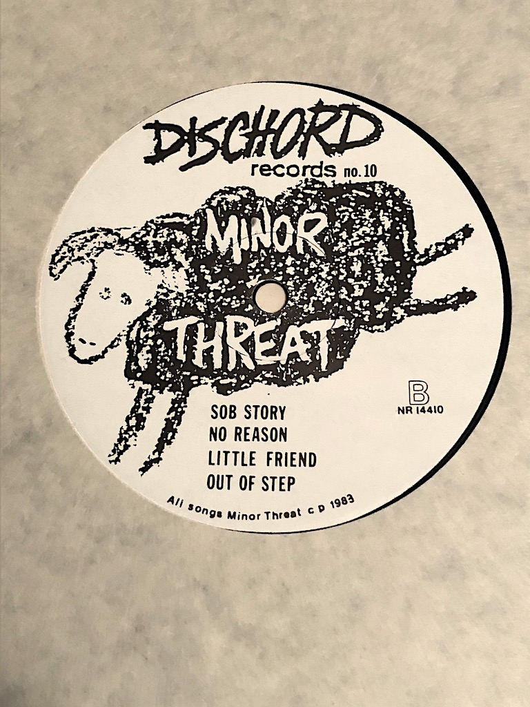 Minor Threat Out Of Step On Dischord Records No 10 45 Rpm Black Back Cover 1st Pressing From The Collection Of Naomi Petersen Sst Photographer And Employee Sturgis Antiques