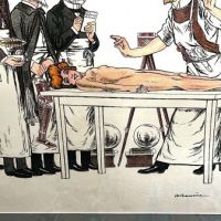 Adrien Barrere Lithograph of Paris Medical Faculty Members Naked Lady 1906 8.jpg