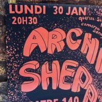 Monday January 30th Archie Sheep at Theatre 140 Brussels serigraph poster 1978 2.jpg
