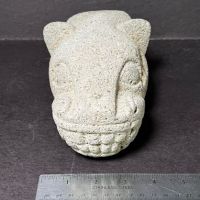 Pre Columbian Jaguar Head From Metate Volcanic Stone 11.jpg