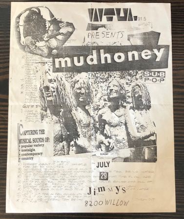 Mudhoney Flyer Sunday July 29 1990 at Jimmys 8200 Willow New Orleans 6.jpg