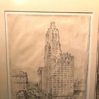 Anton Schutz Original Drawing and Etching Framed and Matted The Spirt of Baltimore, 1930 2.jpg