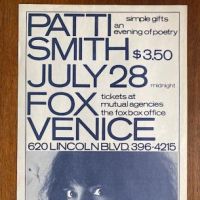 Patti Smith Evening of Poetry July 28th at Fox Venice Poster 1.jpg