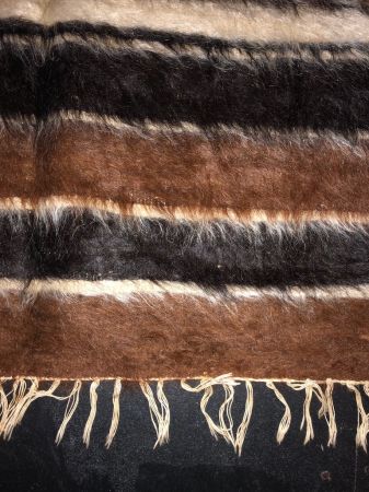 Vintage Brown Camel Hair Blanket Kilim Rug 8.jpg