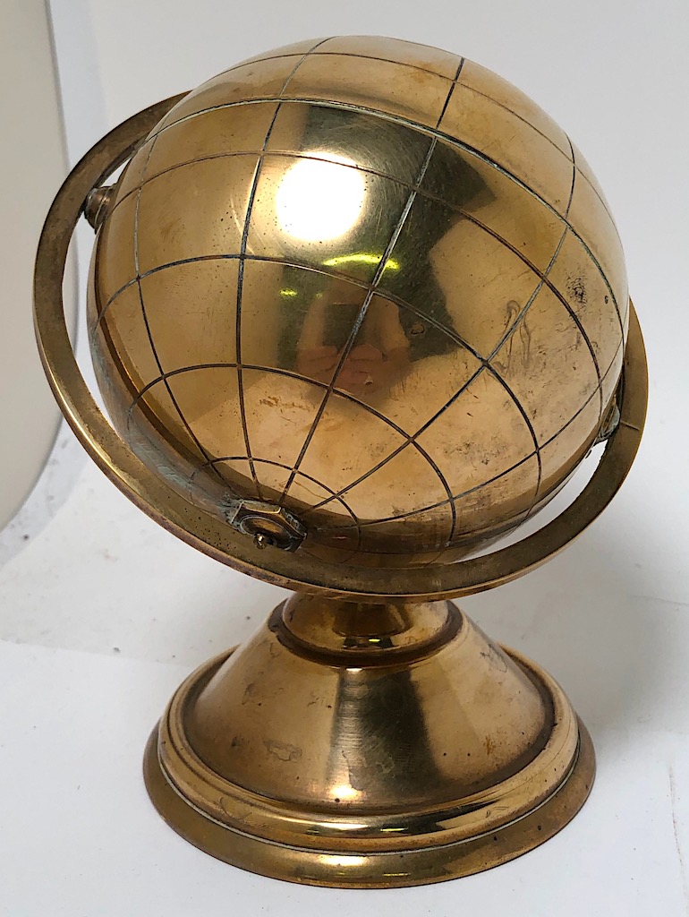 Circa 1950s Mid Century Design Brass Globe Cigarette Holder: Sturgis ...