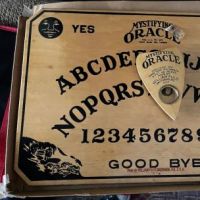 Mystifying Oracle Talking Board By William Fuld Ouja Board with Box Circa 1930s 2.jpg