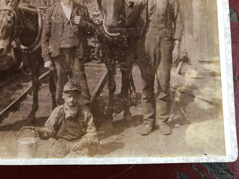 Cabinet Card of Miners Circa 1880's Boy Miner with Donkeys and 3 Men ...