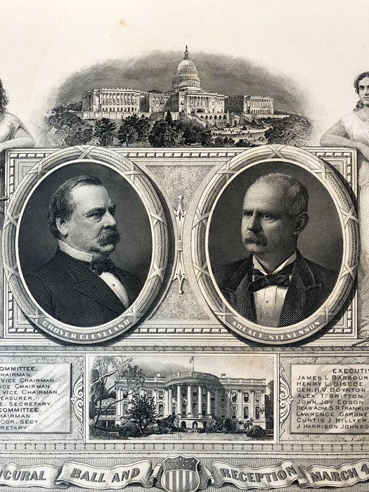 Grover Cleveland Inaugural Ball and Reception Invitation Card March 4 ...