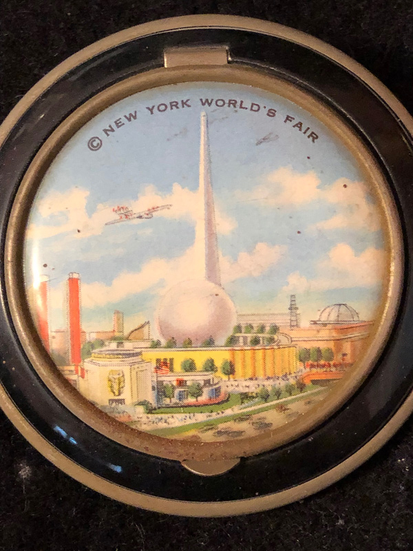 1939's World's Fair Souvenir Compact Trylon & Perisphere: Sturgis Antiques