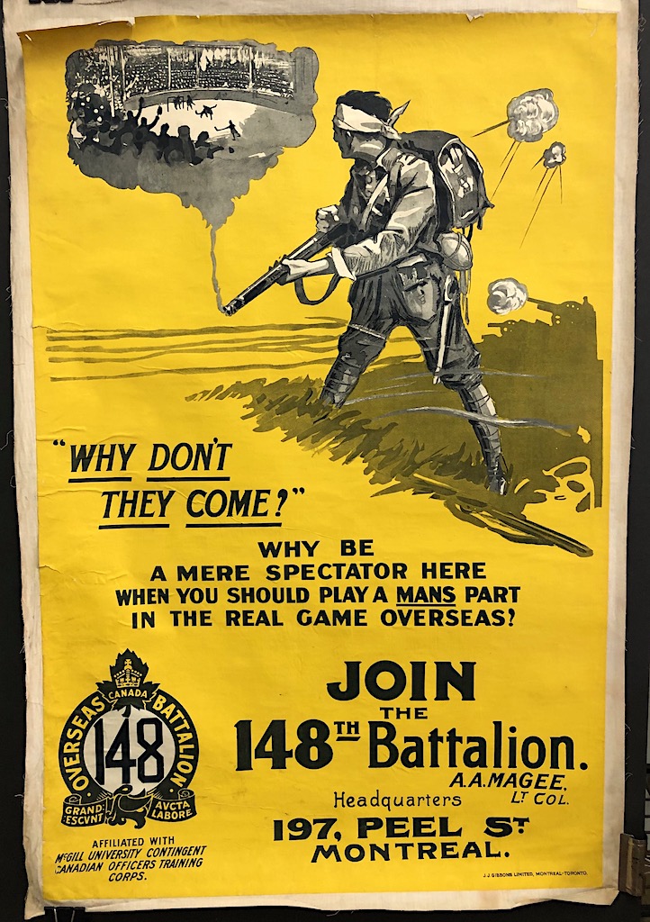 WWI Why Don’t They Come? Join the 148th Battalion Poster Canadian ...