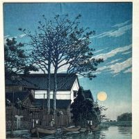 Kawase Hasui Evening at Itako Woodblock 2.jpg