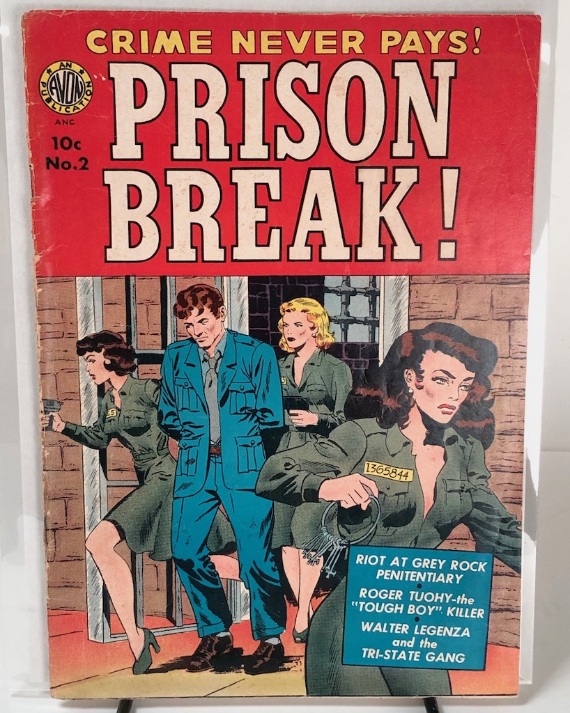 Prison Break No 2 November 1951 Wally Wood Cover Art Pre Code Comic Avon Publication Sturgis Antiques
