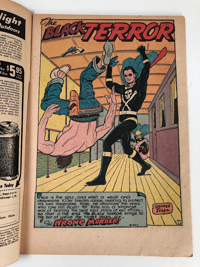 Vintage The Black Terror No. 26 April 1949 Published By Better Comics ...