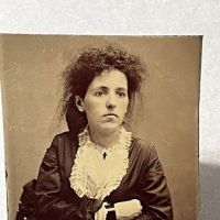 Tintype of Woman with Messy Hair Circa 1880's Possible Sick 8.jpg