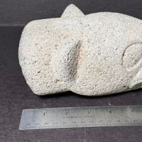 Pre Columbian Jaguar Head From Metate Volcanic Stone 10.jpg