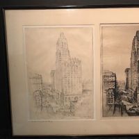 Anton Schutz Original Drawing and Etching Framed and Matted The Spirt of Baltimore, 1930 1.jpg