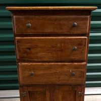 Folk Art Hand Made Miniture Chest 3 Drawers and Cabinet 3.jpg