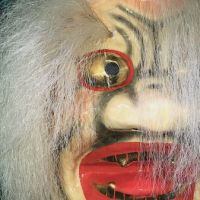 Oni Mask with Real  White Hair for a Theatre or Parade 3.jpg