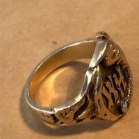 14k Gold Ring Dragon with Initials WH and Diamond 4.jpg
