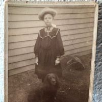 Madsen New York Photographer Young Girl with Her Dog Cabinet Card 1.jpg